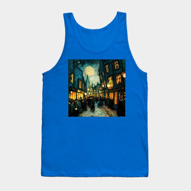 Starry Night in Diagon Alley Tank Top by Grassroots Green